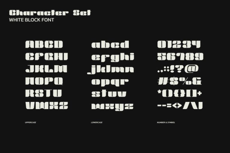 White Block ǀ Display Font