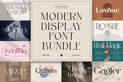 picture of Modern Display Font Bundle for Graphic Designs