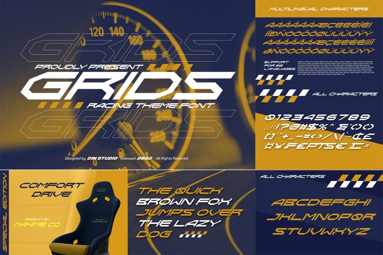 Truetype Racing Font Racing Font Bunde | Bundle Font